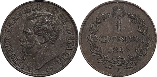 이탈리아 1867년(M) 1 Centesimo