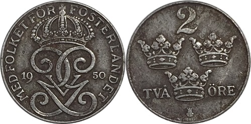 스웨덴 1950년 5 Ore