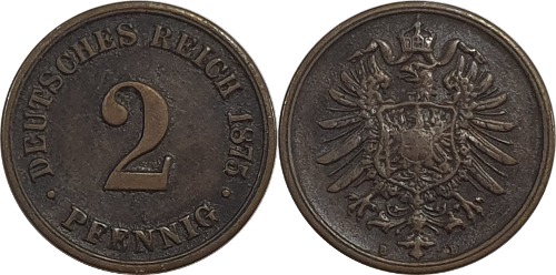독일 1875년(B) 2 Pfennig