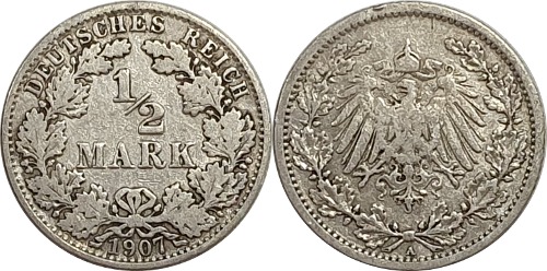 독일 1907년(A) 1/2 마르크