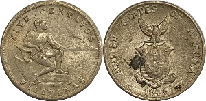 필리핀 1944년(S) 5 Centavos
