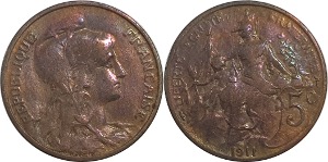 프랑스 1911년 5 Centimes