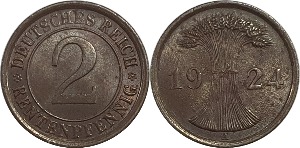 독일 1924년(A) 2 Rentenpfennig
