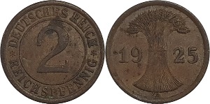 독일 1925년(A) 2 Rentenpfennig