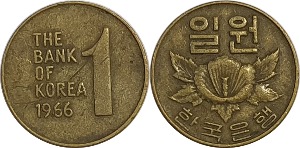 한국은행 1966년 1 원