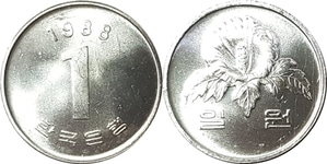 한국은행 1988년 1원 - 미사용